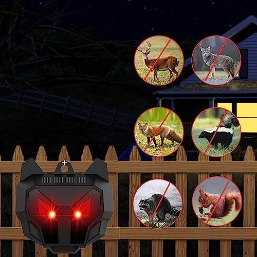 4-Pack Solar Red LED Animal Repeller Lights