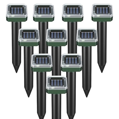 Solar Mole and Vole Repellent Stakes - 10 Pack
