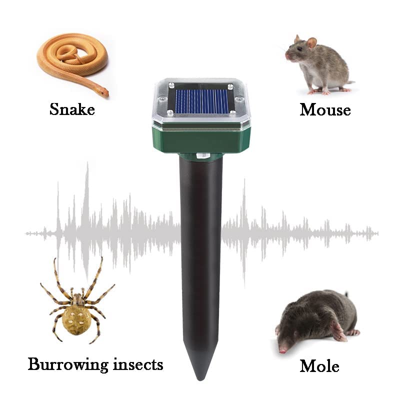 Solar Mole and Vole Repellent Stakes - 10 Pack
