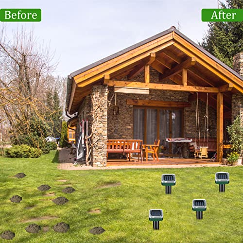 Solar Mole and Vole Repellent Stakes - 10 Pack