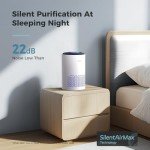 AROEVE Bedroom Air Purifier with Sleep Mode