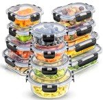JoyJolt 24-Piece Airtight Glass Food Storage Set