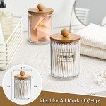 Bamboo Lid Qtip Holder Set - 4 Pack