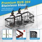 5-Pack Rustproof Adhesive Shower Caddy Organizers