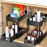 2-Tier Under Sink Organizer Basket - Black
