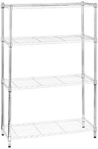 Adjustable Steel Wire 4-Shelf Storage Rack