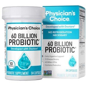 60 Billion CFU Probiotics for Digestive Health