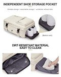 Carry On Backpack for Women, Airline Approved Large Travel Backpack Flight Approved, Waterproof 17 Inch Laptop Backpack Business Work Backpacks Bag Men Beige Mochila De Viaje