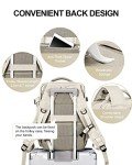 Carry On Backpack for Women, Airline Approved Large Travel Backpack Flight Approved, Waterproof 17 Inch Laptop Backpack Business Work Backpacks Bag Men Beige Mochila De Viaje