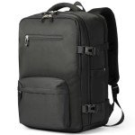 SHRRADOO Travel Laptops Backpack for Women Men, Casual Work Bag 17inch Backpack Airline Approved Backpack for Hiking Business (Black)