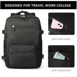 SHRRADOO Travel Laptops Backpack for Women Men, Casual Work Bag 17inch Backpack Airline Approved Backpack for Hiking Business (Black)