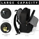 SHRRADOO Travel Laptops Backpack for Women Men, Casual Work Bag 17inch Backpack Airline Approved Backpack for Hiking Business (Black)