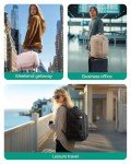 BAGSMART Travel Backpack Carry on Flight Approved, 30L Lightweight Backpack Fits 17.3 Inch Laptop for Men Women, Water Resistant Personal Item Travel Bag with USB Charging Port, Camel