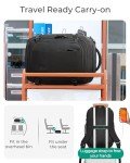 BAGSMART Travel Backpack Carry on Flight Approved, 30L Lightweight Backpack Fits 17.3 Inch Laptop for Men Women, Water Resistant Personal Item Travel Bag with USB Charging Port, Camel