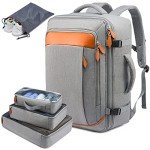 LOVEVOOK Carry on Backpack, 45L Extra Large Travel Backpack for Men & Women Airline Approved, Expandable Large Suitcase Backpacks With 4 Packing Cubes, Aer Travel Pack 3, Water Resistant Weekender Bag