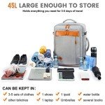 LOVEVOOK Carry on Backpack, 45L Extra Large Travel Backpack for Men & Women Airline Approved, Expandable Large Suitcase Backpacks With 4 Packing Cubes, Aer Travel Pack 3, Water Resistant Weekender Bag