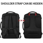 Vancropak Carry On Backpack, 40L Expandable Extra Large Travel Backpack, Flight Approved Water Resistant Luggage Suitcase Daypack, Lightweight College Business Weekender Bag for Men & Women, Black