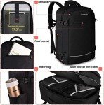 Asenlin 40L Travel Backpack for Women Men，17 Inch Laptop Backpack Flight Approved Luggage Carry On Water Resistant Computer Backpack for Weekender Overnight Large Daypack Black