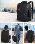 Vancropak Carry On Backpack, 40L Expandable Extra Large Travel Backpack, Flight Approved Water Resistant Luggage Suitcase Daypack, Lightweight College Business Weekender Bag for Men & Women, Black