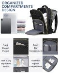 Carry On Women Travel Backpack: TSA Flight Approved Personal Item Backpacks Large 40L Waterproof Luggage Suitcase Backpack Fit 17 Inch Laptop Weekender Overnight Traveling Bag with USB Charge Black