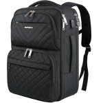 EMPSIGN Travel Backpack for Women, Large Carry On Backpack Airline Approved Personal Item, 17 inch TSA Friendly Laptop Backpack with USB Port, Casual Daypack for Weekender Business Hiking, Black
