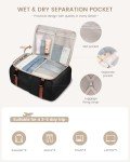 LOVEVOOK 40L Travel Backpack for Women, TSA Approved Carry On Backpack with 3 Packing Cubes, Personal Item Bag Fits 17" Laptop, Water-resistant Travel Carry On Bag for Women