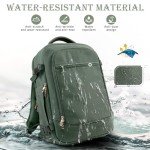 Rinlist Carry on Backpack, Flight-approved Backpack for Traveling, 40L Personal Item Travel Backpack, Peacock Green