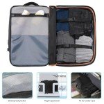 TANGCORLE Travel Carry on Backpack 50L Expandable Flight Approved Backpacks 17.3 inch Laptop and USB Charging Port bags Water Resistant Business Back Pack for Women & Men