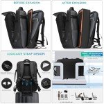 TANGCORLE Travel Carry on Backpack 50L Expandable Flight Approved Backpacks 17.3 inch Laptop and USB Charging Port bags Water Resistant Business Back Pack for Women & Men