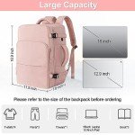 Sinaliy Travel Backpack for Women, Flight Approved Carry On Backpack with USB Charging Hole, Lightweight Travel Bag, Waterproof Causal Bookbag for College, Travel, Work