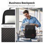 CROSSGEAR Business Laptop Backpack for Men Women, 20L Large Bookbag Travel TSA Approved Carry on Backpack Waterproof Casual Daypack 15.6" Professional Computer Bag with Thicker Compartments, Black