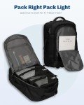 Hynes Eagle 2 in 1 Travel Backpack 22 inches Carry on Luggage 63L Rolling Backpack for Men Women with Packing Cubes 3PCS Set