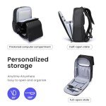 CROSSGEAR Smart Business Laptop Backpack Led Reflective Travel Backpack Three-Speed Adjustment Expandable Carry-On Laptop Bag for Cycling Work and Daily Use,for Men Women,Black