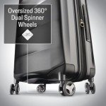 Samsonite Octiv Lightweight Hardshell 3-Piece Luggage Set (20/24/28) - Durable & Impact Resistant, 360° Aero Trac Spinner Wheels, Adjustable Telescopic Handle, Expandable, TSA Approved Lock - Black