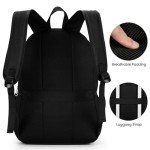 Black Backpack for Men and Women, Backpack for School Teens Boys and Girls, Lightweight Casual High School Bookbag, Daily-use Travel Laptop Backpack with USB Charging Port Fits 15.6 Inch Notebook