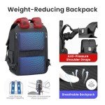 CROSSGEAR Smart Business Laptop Backpack Led Reflective Travel Backpack Three-Speed Adjustment Expandable Carry-On Laptop Bag for Cycling Work and Daily Use,for Men Women,Black