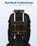 Hynes Eagle 2 in 1 Travel Backpack 22 inches Carry on Luggage 63L Rolling Backpack for Men Women with Packing Cubes 3PCS Set