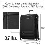 Samsonite UpLIFT 30" Lightweight Softside Luggage with Spinner Wheels - Expandable, Large Checked - Airline-Approved, Polyester Soft Suitcase for Ultra Light Travel - Black