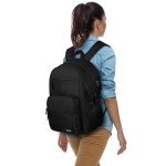 Black Backpack for Men and Women, Backpack for School Teens Boys and Girls, Lightweight Casual High School Bookbag, Daily-use Travel Laptop Backpack with USB Charging Port Fits 15.6 Inch Notebook