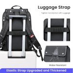 CROSSGEAR Smart Business Laptop Backpack Led Reflective Travel Backpack Three-Speed Adjustment Expandable Carry-On Laptop Bag for Cycling Work and Daily Use,for Men Women,Black