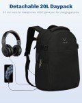 Hynes Eagle 2 in 1 Travel Backpack 22 inches Carry on Luggage 63L Rolling Backpack for Men Women with Packing Cubes 3PCS Set