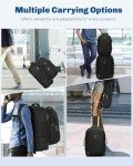 Hynes Eagle 2 in 1 Travel Backpack 22 inches Carry on Luggage 63L Rolling Backpack for Men Women with Packing Cubes 3PCS Set