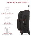 SwissGear Sion Softside Expandable Luggage, Black, Carry-On 21-Inch