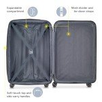 Delsey Luggage Helium Aero, International Carry On Luggage, 19", Front Pocket Hard Case Spinner Suitcase, Brick Red