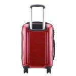 Delsey Luggage Helium Aero, International Carry On Luggage, 19", Front Pocket Hard Case Spinner Suitcase, Brick Red