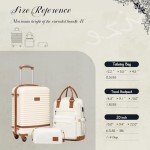 Coolife Suitcase Set 3 Piece Luggage Set Carry On Travel Luggage TSA Lock Spinner Wheels Hardshell Lightweight Luggage Set(White, 3 piece set (BP/TB/20))