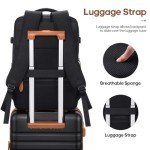 UKEIN Luggage Sets 3 Piece, Carry On Luggage 20 Inch With Spinner Wheels,PC Hardside Suitcase Set with TSA Lock,Durable Carry On Suitcase With Travel Backpack for Men (Black, 3 piece set (20inch))