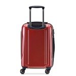 Delsey Luggage Helium Aero, International Carry On Luggage, 19", Front Pocket Hard Case Spinner Suitcase, Brick Red