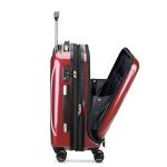 Delsey Luggage Helium Aero, International Carry On Luggage, 19", Front Pocket Hard Case Spinner Suitcase, Brick Red