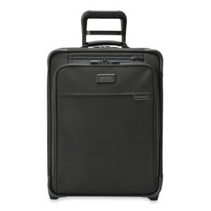 Briggs & Riley Global 2-Wheel Expandable Carry On - Luggage for International Travel, Suitcases with Wheels, Softside Rolling Bag for Men & Women, Self-Repairing Zipper - Baseline Collection, Black